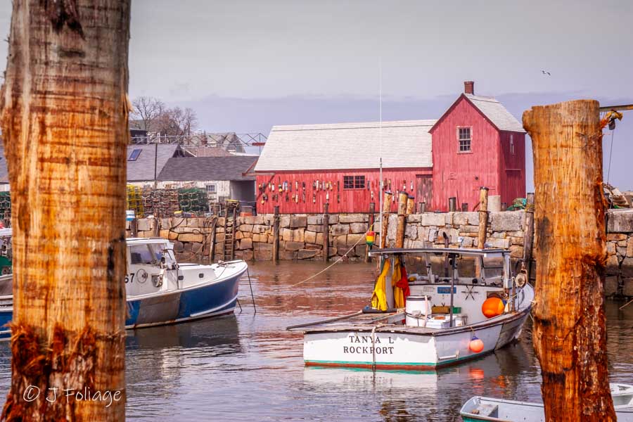 Motif #1 stands proudly on Bradley Wharf in Rockport, Massachusetts