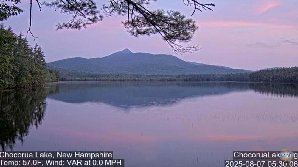 Dawn arrives at Lake Chocorua in New Hampshire