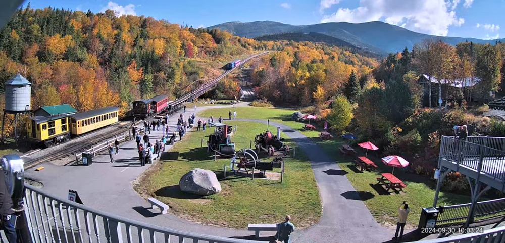 Incredible Fall Colors at the foot of Mount Washington at Marshfield Station