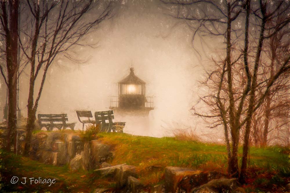 Foggy day at Fort Pickering Lighthouse