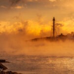 Marblehead Light in the frozen mist