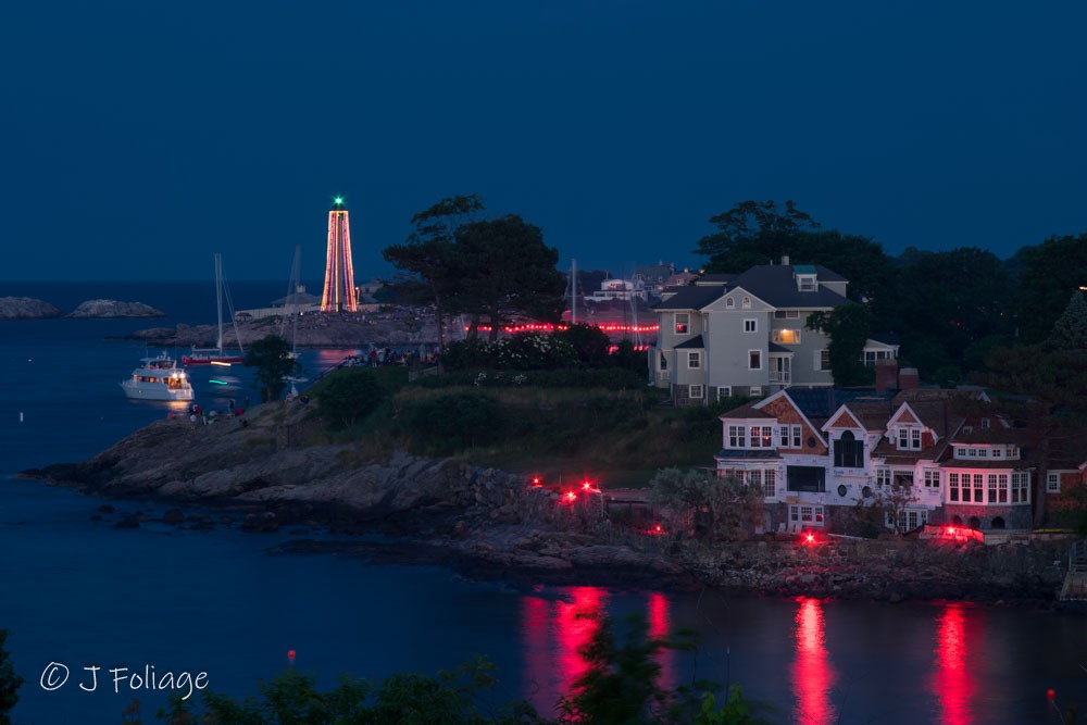 View of Marblehead Lighthouse from the Old Burial Hill Cemetery