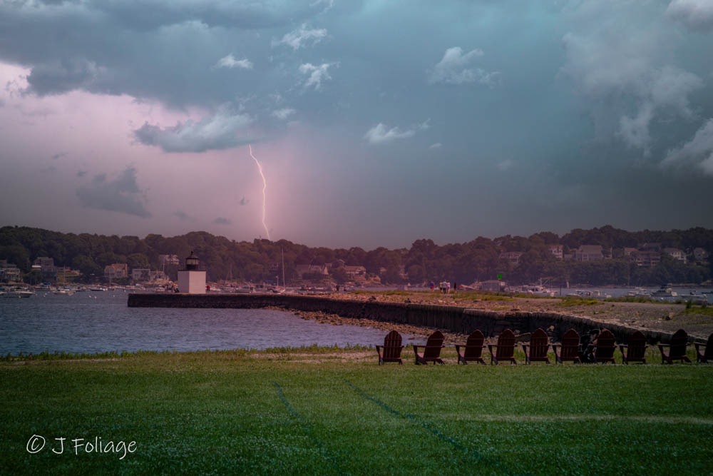 Lighting as seen from the NPS beach next to one of Salem's Lighthouses