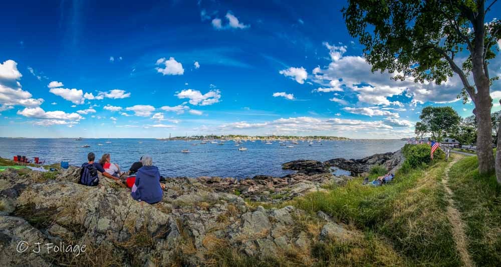 an expansive view from Fort Sewall of Marblehead Harbor